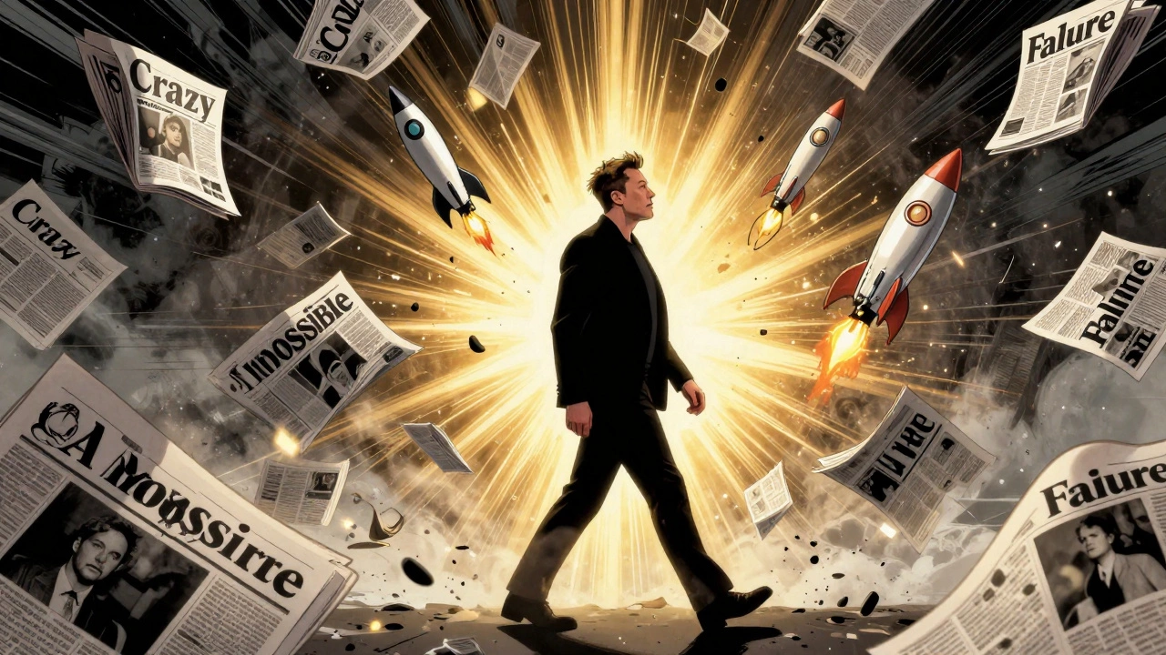 Илон Маск превращает критику в ракеты, идущий сквозь шторм новостных заголовков