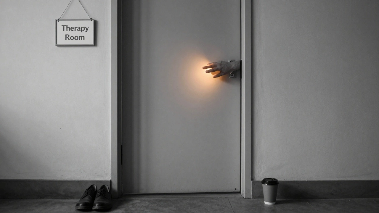 Дверь кабинета психотерапевта приоткрыта, свет гаснут — тишина после работы.